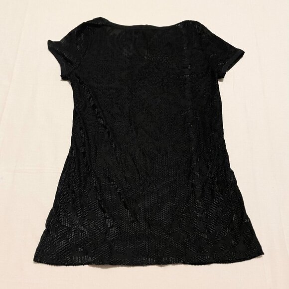 Janira Tops Womens Short Sleeve Velvet Top Size Medium - Picture 12 of 16